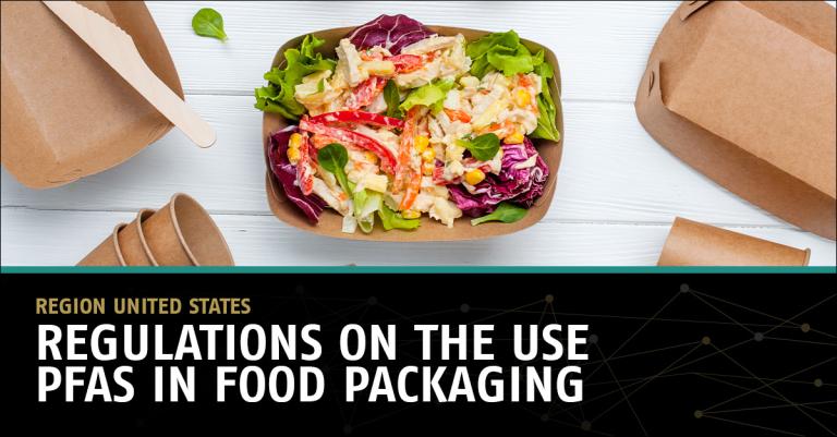 Regulations on the use PFAS in food packaging in the United States