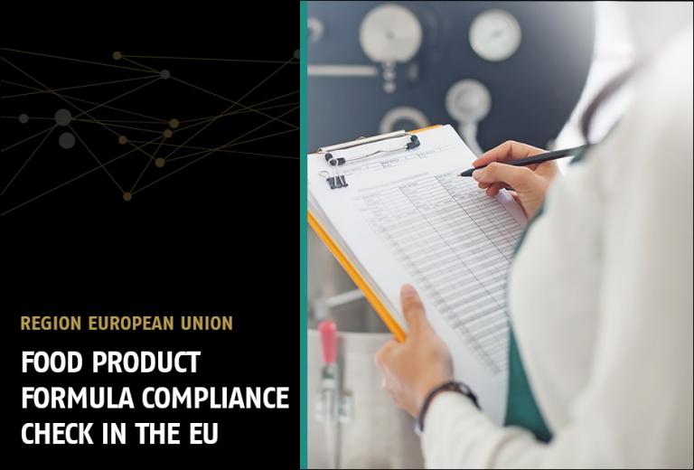 Food Product  Formula Compliance  Check in the EU