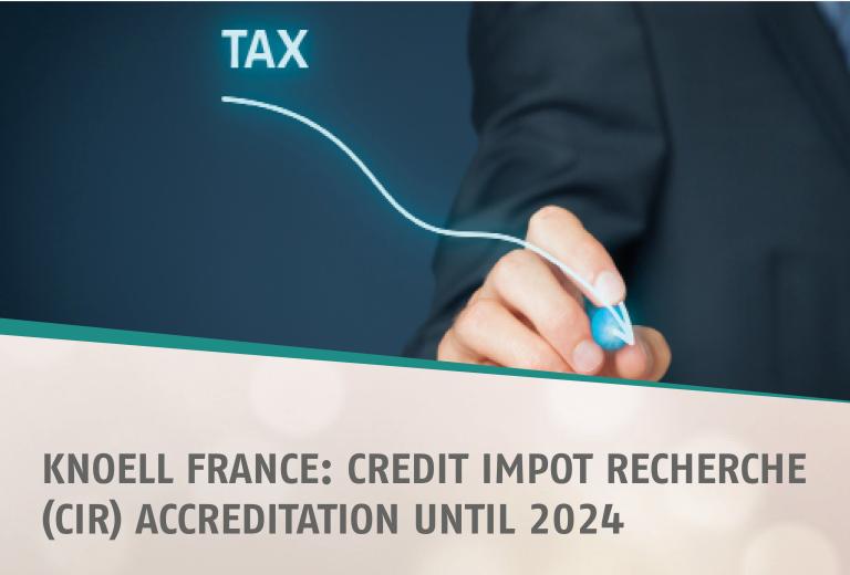 KNOELL FRANCE: CREDIT IMPOT RECHERCHE (CIR) ACCREDITATION UNTIL 2024