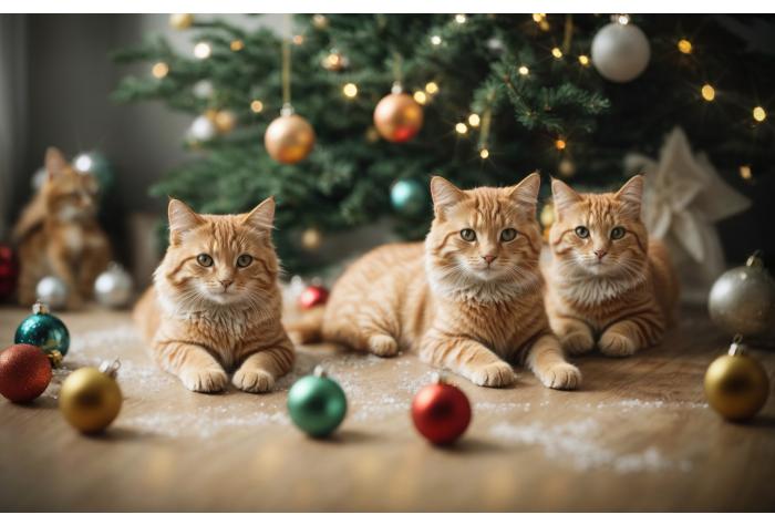 Ginger cats sitting under a Christmas tree with colourful baubles Veterinary Medicine Drug Animal Health Consultancy Global Europe EU USA America Asia UK Regulatory Affairs Dossier Writing Submission Registration Marketing Authorisation Strategy Quality Safety Efficacy Expert