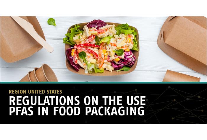 Regulations on the use PFAS in food packaging in the United States